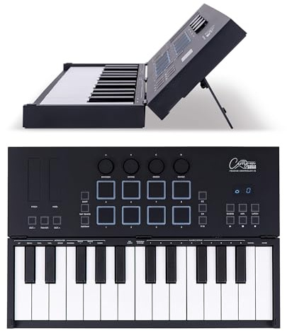 Carry-on FC-25 Teclado Controlador Plegable Midi por USB 25 Teclas 8 Drum Pads Retroiluminados Inc Cubase LE OEM & Cubase LE OEM IOS DAW Software