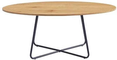 Home Deluxe - Couchtisch Oval NOVARIS 110 x 66 x 47 cm - Oiled Oak|Sofatisch, Wohnzimmertisch, Wohnzimmer