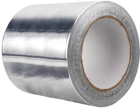 XZRDINGJIE Aluminum Foil Duct Tape Heavy Duty, High Temperature Sealing and Patching 49 Yards, No Backing Paper, Adhesive Tape for HVAC, Air Ducts, Metal Repair (3.15inch x 148ft)