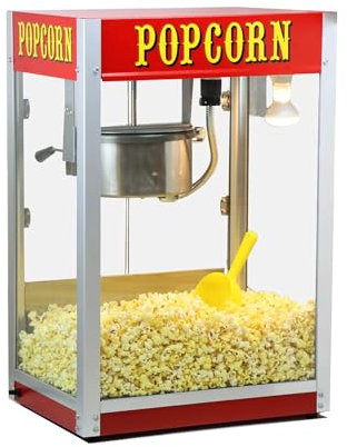 Máquina de palomitas de maíz profesional, máquina eléctrica comercial de gran capacidad, 1400 W, aislamiento inteligente para centros comerciales, cines, fiestas familiares