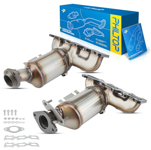 PHILTOP Exhaust Manifold Catalytic Converter Compatible with Ford Lincoln, 2013-2019 Explorer/Taurus/Flex/MKZ/MKS/Police Interceptor Utility,2015-2018 Edge, 3.5/3.7L Naturally Aspirated(EPA Compliant)
