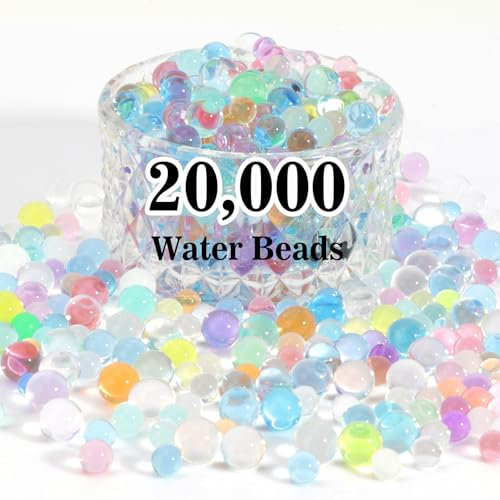 20000 Stück Wasserperlen Für Vasen,Water Beads，Wasser Perlen,Wasserperlen Für Pflanzen,Wasserkugeln,Gelkugeln Wasserperlen,Hochzeitsdekoration, Geburtstagsfeier Deco, Urlaubsdekoration(Farbig)