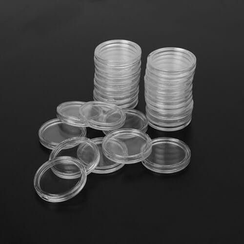 Vervollständigen Sie Ihre Sammlung mit 100 Stück 33 mm transparenten Kunststoff-Münzhaltern