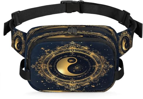 Yin Yang Tai Chi - Riñonera multifunción para viajes, deportes, correr, riñonera, riñonera, bolsa de cinturón para mujeres, hombres, niños y niñas, color, XL, Organizador de bolsas