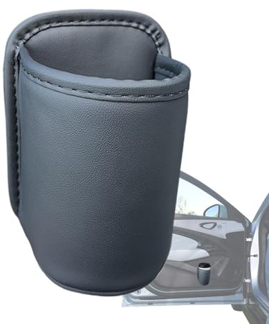 Generisch Auto-Getränkehalter Getränkehalter Zum Aufhängen An Der Seite des Autositzes, Für Getränkebecher Und Mobiltelefon, Schwarz, Leder