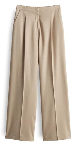 OPUS Damen City Pants | Wide Leg Pants Maiga French mit Leinen Soft Oat, 38