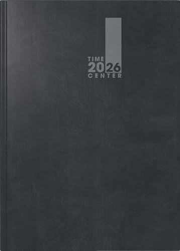 BRUNNEN Buchkalender TimeCenter Mod. 725 '26 | A5, Kunststoff, schwarz
