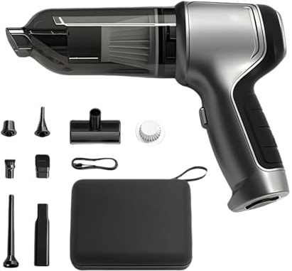 MEIION NORSKY CLEAN FIT Performance - Das Original Handstaubsauger mit 19000Pa Saugleistung, USB aufladbarer Mini Staubsauger für Auto, Haus und Küche, multifunktional mit Mehreren Bürsten