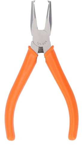 Baxnore 60CRV Transverse End Cutter, 4 mm Flush Jaw Plier with Right Angle Design, Spring Loaded Wire Cutter for Jewelry, 42 to 45 HRC Chrome Vanadium Steel, Non Slip Grip