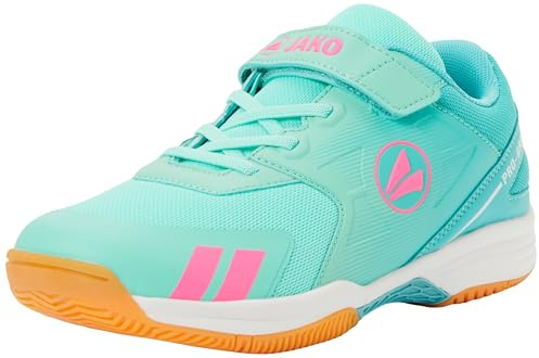 JAKO J-MS Nick EV Hallenturnschuh, Ocean/neon pink, 34 EU
