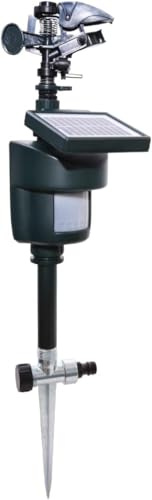 Motion Activated Sprinkler with Solar Panel Water Sprayer with Motion Sensor Repeller Animal Repellent for Cats, Pigeons, Dogs