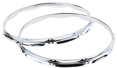 1 Paar 35,6 cm 8/10-Lug Snare Drum Plating Hoop Ring Rim 10 Löcher