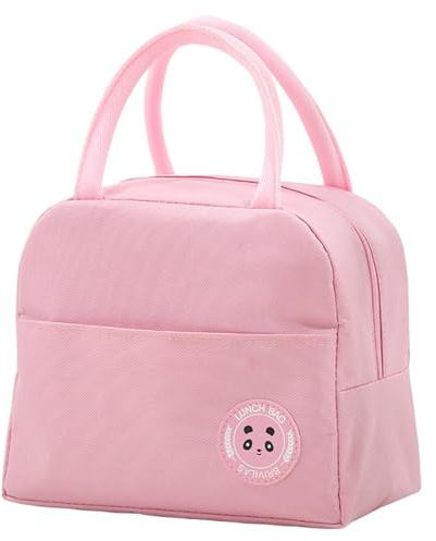 AYNKH - Bolsa de almuerzo con aislamiento, contenedor reutilizable, con forro a prueba de fugas, para adultos y niños, para el trabajo, la escuela, el picnic, el viaje (Rosa)