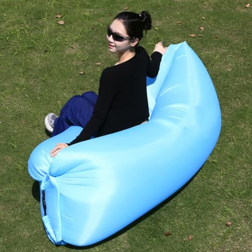 Aufblasbare Liege Couch - Luftsofa & Tragbarer wasserdichter Campingstuhl mit Tragetasche - Anti-Leck-Design für Entspannung im Freien, Strandpool