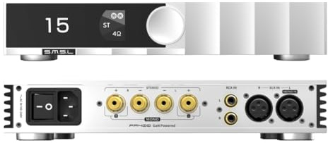 SMSL PA400 – Amplificatore HiFi alGaN | Stereo 250 W Classe D | Ingressi XLR bilanciato, RCA e XLR mono | Amplificatore desktop per l’audio domestico