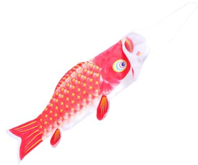 LALAFINA Bandiera a Forma di Carpa Stile Giapponese, Decorazione per Feste All'aperto, Bandiera Satinata Resistente da 1,4 Metri per Festival delle Barche Drago e Feste in Giardino