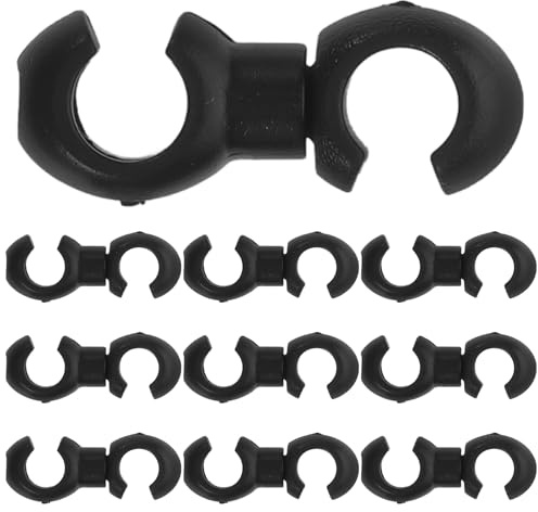VORCOOL 10 Stücke Kabelbinder Seil Schnallen für Fahrrad Bremszug Schaltzug Seil S-Form fahrrad kabelklemme (Schwarz)