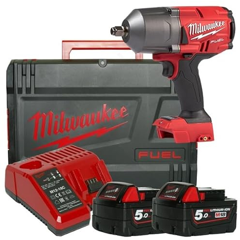 Milwaukee 00 Fuel M18 FHIWF12-502X-2 - Batterie 5,0 Ah-1 M12-18FC 4933459696, 18 V, colore: Rosso