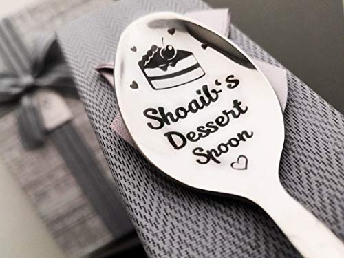 Dessertlöffel - Individueller Kuchenlöffel Löffel – Personalisierte Löffel – Individueller Käsekuchenlöffel – Kuchenliebhaber für Geburtstag – Andenken