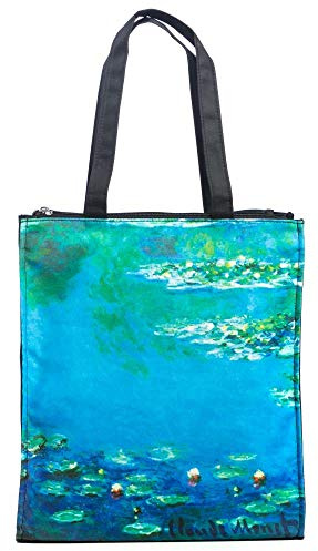 LUCKYWEATHER Shopper Einkaufstasche Twin Double Bag Damen Motiv Monet WATER LILIES (Seerosen)
