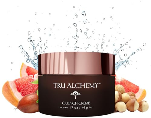 Tru Alchemy Quench Crème Daily Facial Moisturizer | Hyaluronic Acid, Vitamin C, & Bakuchiol (better than Retinol) | Daily Firming Skin Moisturizer Face Cream for Women | 1.7 fl oz/48 g