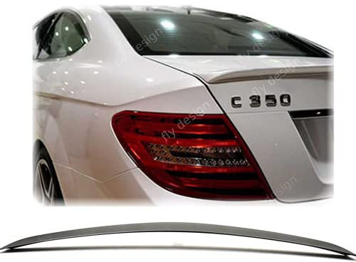 FLY DESIGN 70004 Heckspoiler passend für Mercedes-Benz C204 C-Klasse Coupe, Heckflügel, Spoilerlippe für Auto Tuning, in A-Still, ABS Kunststoff (A-Still Unlackiert)