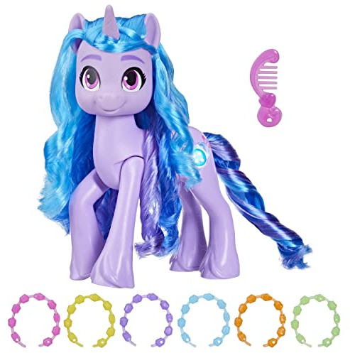 My Little Pony Spielzeug: Make Your Mark Izzy Moonbow See Your Sparkle 8 Inch Purple Pony Toy, Einhorn Toys for 5 Year Old Girls and Boys and up, with Sounds, Music, and Lights