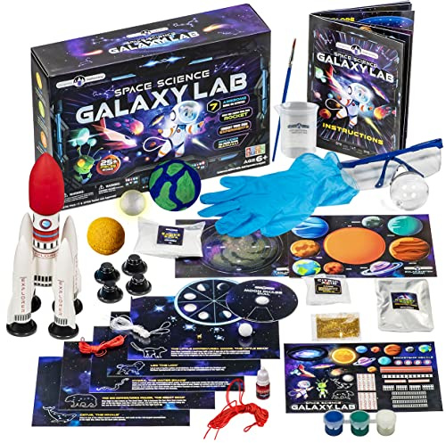 Original Stationery Space Science Kit: Solar System Kit with Rocket, Outer Space Craft Stickers, Moon Spinner, and Solar System - Fun Gift Idea for Boys and Girls