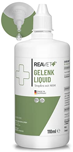 ReaVET Gelenk Liquid 2200 Gotas para Perros y Gatos con MSM, mejillón de Labios Verdes, para más de 8 Meses para articulaciones y Huesos