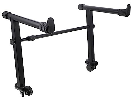 SAFIGLE Keyboardständer Aus Eisen Doppellagiges Erhöhtes Keyboard Rack Mit Gummipolster Stabiler Ständer Für Elektronische Orgeln Und Klaviertastaturen Geeignet Für Bühne Und Zuhause