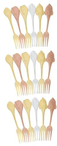 TOPBATHY 18pcs Cutlery Stainless Steel Forks Dessert Forks Long Handles for Christmas Birthday Anniversary