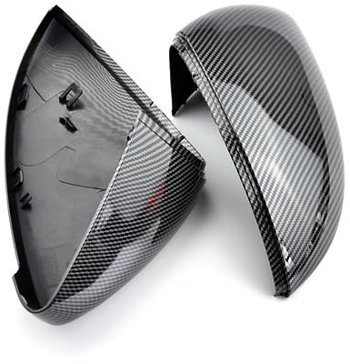 Rückspiegel Abdeckung Für VW Für Golf Für MK7 7,5 Für GTI 7 7R Carbon Helle Schwarz Abdeckung Auto 2PCS Spiegel Abdeckungen Caps Rückspiegel Fall Abdeckung Auto Spiegelkappen(Carbon Look Black)