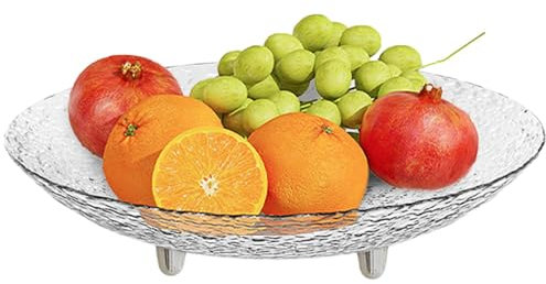 Frutero para encimera – Bandeja para aperitivos de mesa | Bandeja de almacenamiento de frutas para cocina, mesa de comedor, cesta de frutas, frutero para salón, mesa de café, bandeja de escritorio,