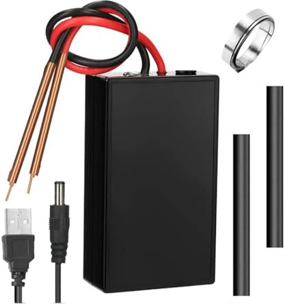 HYZHANHONG 5300mAh Mini saldatrice a Punti Ricaricabile, Piccola saldatrice a Batteria al Litio Portatile, Adatta per la Manutenzione Domestica Fai da Te, Nera