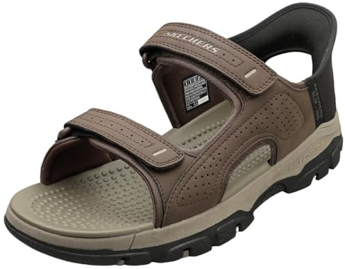 Skechers Hombre Tresmen Reece Slip-In ENTRENADOR, Chocolate Synthetic, 42 EU