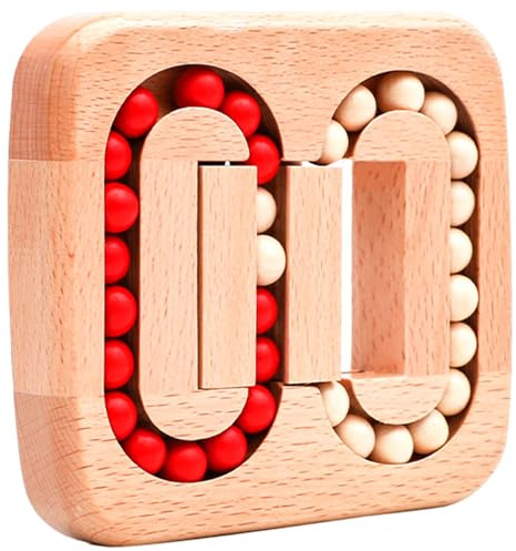 Holzzappeln Spinner Würfel, rotierendes Fingerspitzen -Zappel -Puzzle, Bohnenwürfel Zappelspiel, Brain Teaser Fidget Puzzle, Bildungspädagogikspielzeug für Kinder und Erwachsene Stress Angstlind