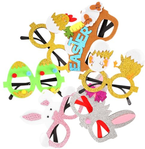 VALICLUD 6stücke Teiliges Osterbrillen Für Kreative Dekorative Partybrille Mit Verschiedenen Designs Für Unvergessliche Fotoerlebnisse Bei Festlichkeiten