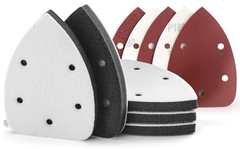 10Pc Mouse Detail Sanding Interface Pad with Mouse Sander Sandpaper (40-240 Grits) for Detail Sanding