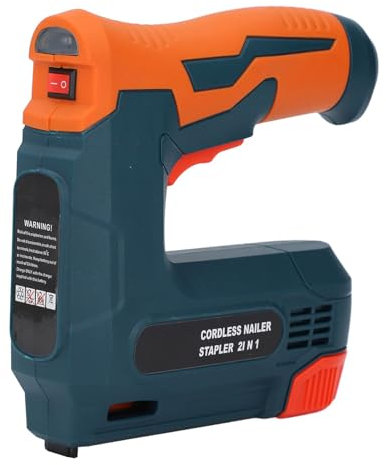 Gun D'agrafes électrique, Plaqueur électrique de 2000mAh avec 3 Interrupteurs de sécurité, 6-10 Mm en Profondeur de Clouage Brad Nailler sans Fil, pour le Travail du Bois