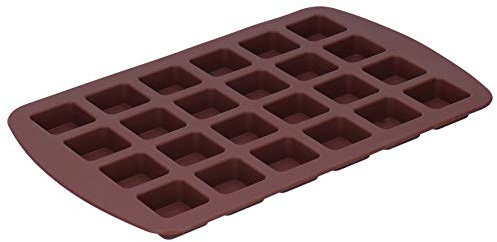 Qanyegn Mini Brownie Pan, moule au chocolat carré en silicone, 24 grilles Brownie Moule de chocolat adapté aux glaçons Candes Savon
