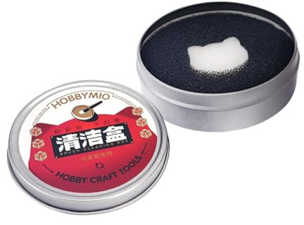 Ｚｉａｌｏｆｉ Spugna Compatta per La Rimozione Del Colore con Custodia per Il Trasporto per Pennello, Penna per La Pulizia, Modellismo