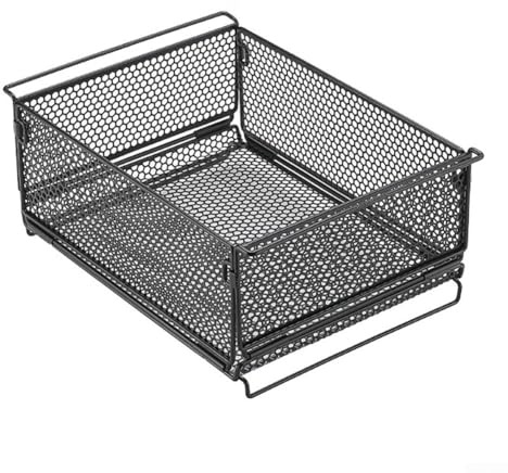Cesta extraíble para mesa IGT apilable, diseño plegable, 35,5 x 25 x 15 cm, riel inferior elevado, protección contra la humedad, organizador de condimentos para camping, picnic, barbacoa y uso
