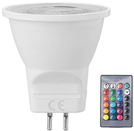 QWUUYEC MR11 180LM GU4 LED Bulbi, 2W RGBW, ABS Materiale, 12-36V AC DC, Multicolore - Basso Consumo, Facile Installazione, Ideale per Casa, Ufficio e Eventi