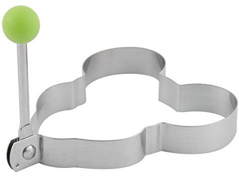 Sourcingmap Stainless Steel Kitchen Pancake Frying Egg Mould Ring Green Silver Tone