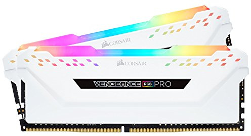 Corsair CMW16GX4M2A2666C16W RGB PRO 16GB (2x 8GB) DDR4 2666MHz C16 XMP 2.0 Enthusiast LED-Beleuchtung Speicherkit Weiß