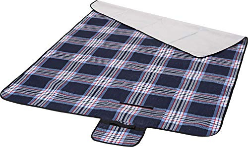 BERGER Picknickdecke 200x200 cm │ große Stranddecke wasserdichte Picknickdecke für Strand, Camping & Garten │ mit Tragegurt & Klettband, waschbar & faltbar, kleines Packmaß, wasserabweisend