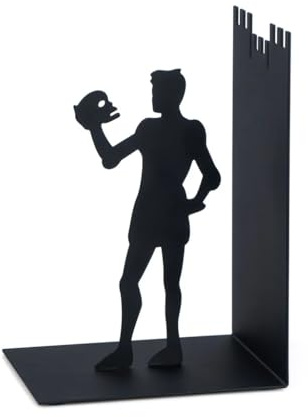 Balvi - Hamlet Schwarze Buchstützte aus Metall. Originelles Design