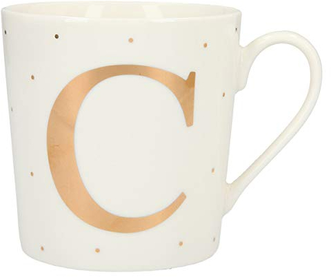 Depesche 5909.028 - Tazza con manico, in porcellana, 300 ml, con scritta C