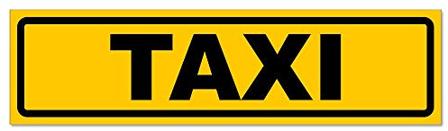 Kiwistar - Autoaufkleber - Taxi invertiert - Hinweis Aufkleber Sticker für Auto, Kfz, Fahrrad, PKW, LKW