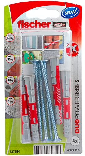 Fischer 537664 Blister Duopower, 8 x 65, mehrfarbig